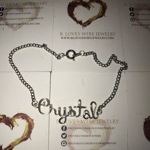 Custom Name Anklet. Handmade. Copper Wire.